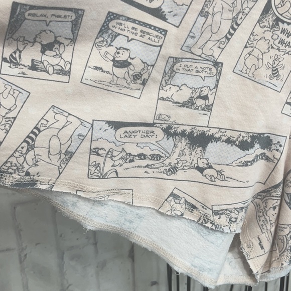 Disney Winnie the Pooh Sleep Shorts Thin Fleece Comic Print Draw String Waist - Picture 3 of 10